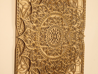 Geometric Wooden Mandala