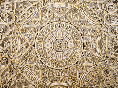 Geometric Wooden Mandala