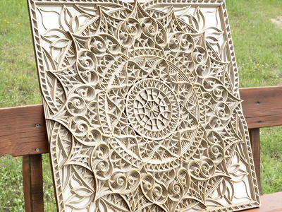 Geometric Wooden Mandala