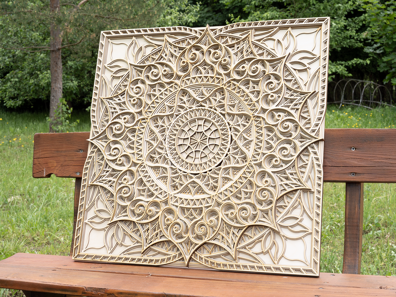 Geometric Wooden Mandala