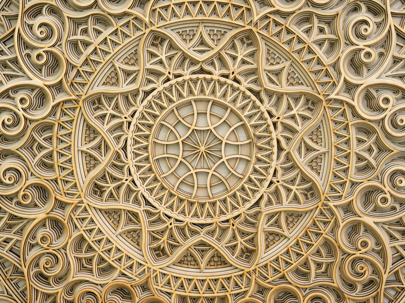 Geometric Wooden Mandala