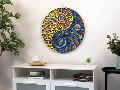 Yin Yang Mandala Zen Wall Art