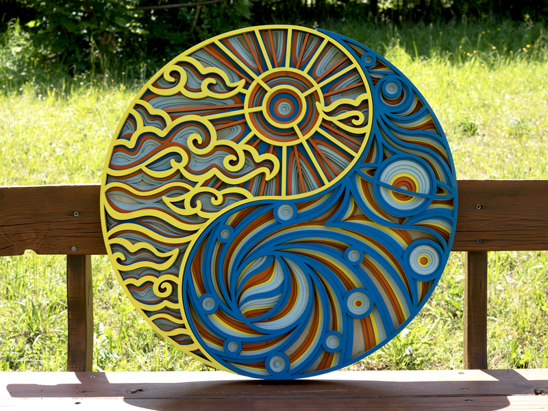 Yin Yang Mandala Zen Wall Art