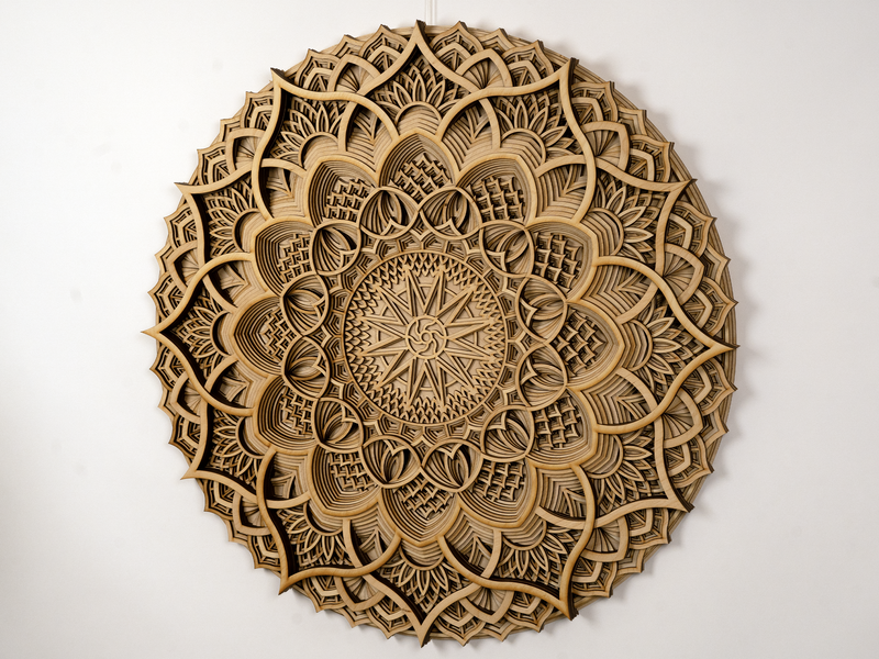 Wood Mandala Spiritual Wall Art