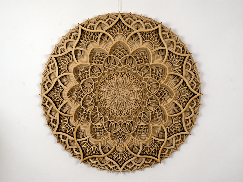 Wood Mandala Spiritual Wall Art