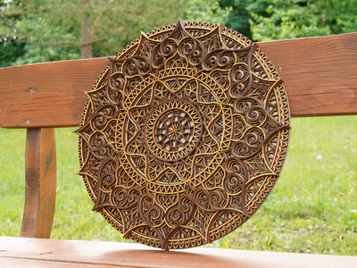 Boho Wood Mandala Wall Art