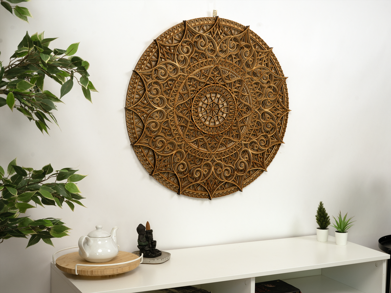 Boho Wood Mandala Wall Art