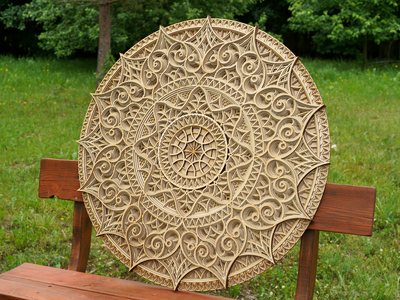 Boho Wood Mandala Wall Art