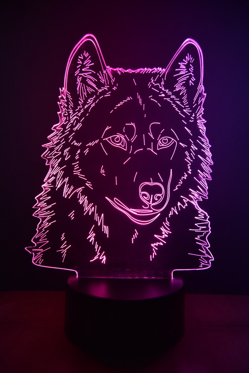 LED Night Lamp Wolf