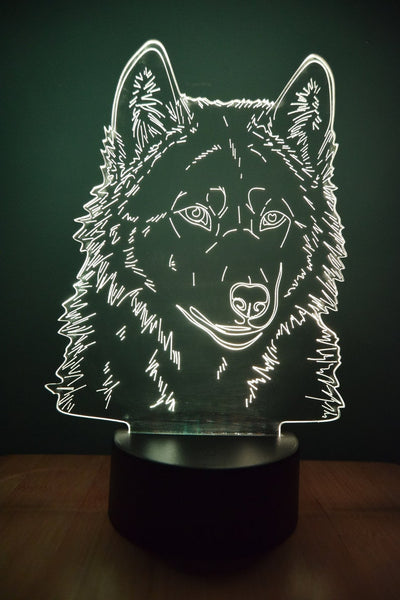 LED Night Lamp Wolf