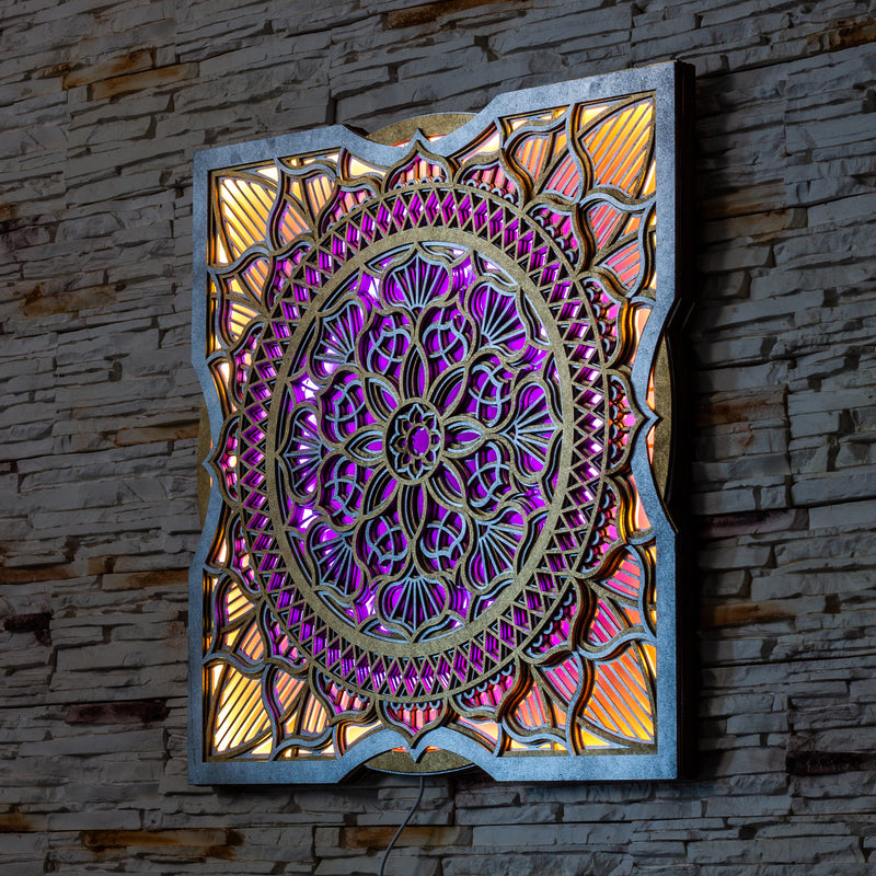 Color Changing Mandala Wall Art LED Wall Hanging