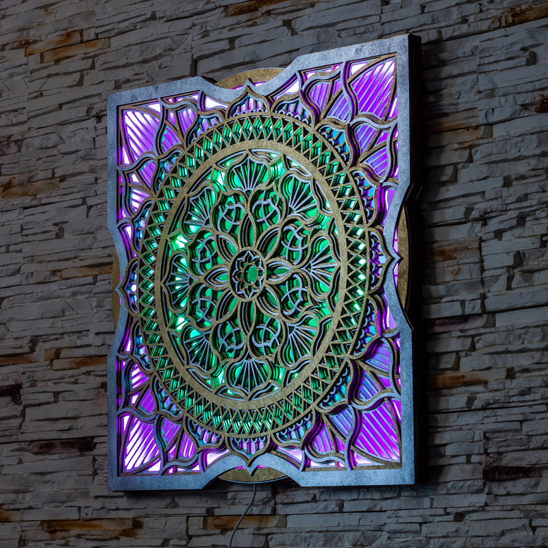 Color Changing Mandala Wall Art LED Wall Hanging