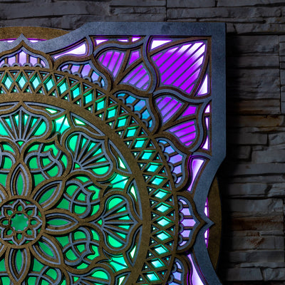 Color Changing Mandala Wall Art LED Wall Hanging